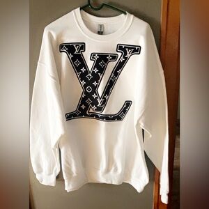 Homemade Embroidered LV Crewneck!